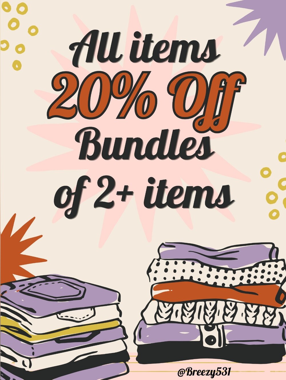 ‼️Automatic 20% off all bundles‼️